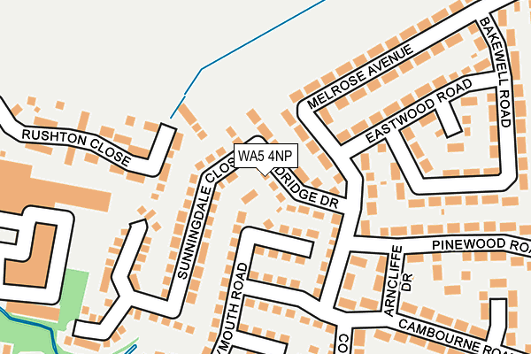 WA5 4NP map - OS OpenMap – Local (Ordnance Survey)