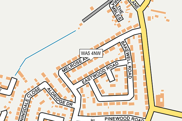 WA5 4NW map - OS OpenMap – Local (Ordnance Survey)