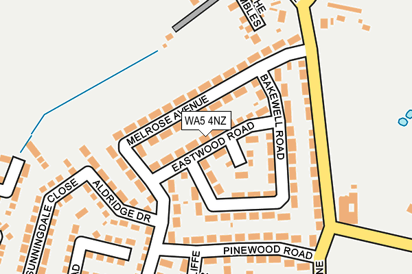 WA5 4NZ map - OS OpenMap – Local (Ordnance Survey)