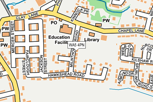 WA5 4PN map - OS OpenMap – Local (Ordnance Survey)