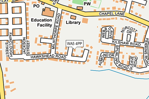 WA5 4PP map - OS OpenMap – Local (Ordnance Survey)