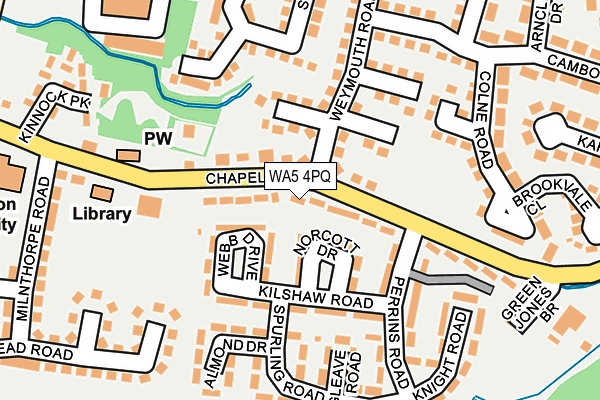 WA5 4PQ map - OS OpenMap – Local (Ordnance Survey)
