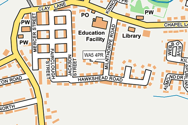 WA5 4PR map - OS OpenMap – Local (Ordnance Survey)