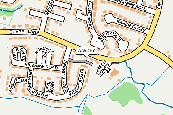 WA5 4PY map - OS OpenMap – Local (Ordnance Survey)