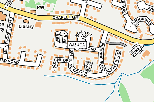 WA5 4QA map - OS OpenMap – Local (Ordnance Survey)