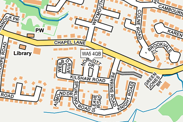 WA5 4QB map - OS OpenMap – Local (Ordnance Survey)