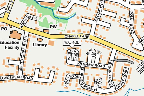 WA5 4QD map - OS OpenMap – Local (Ordnance Survey)