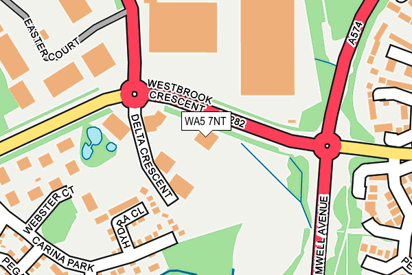 WA5 7NT map - OS OpenMap – Local (Ordnance Survey)