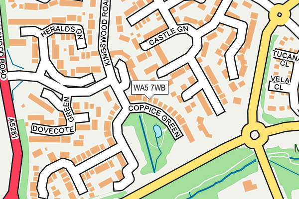 WA5 7WB map - OS OpenMap – Local (Ordnance Survey)