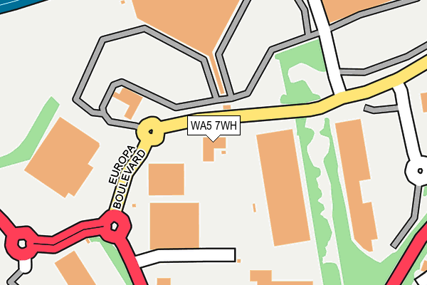WA5 7WH map - OS OpenMap – Local (Ordnance Survey)