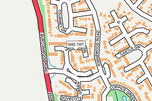 WA5 7WT map - OS OpenMap – Local (Ordnance Survey)