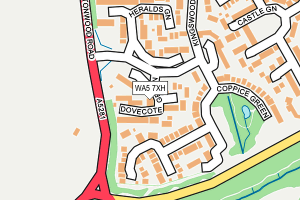 WA5 7XH map - OS OpenMap – Local (Ordnance Survey)