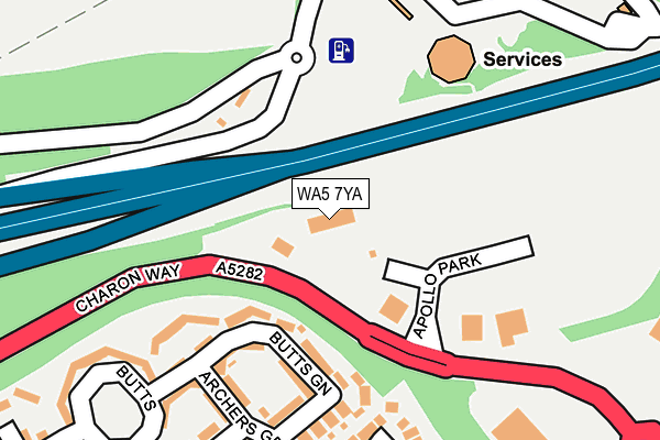 WA5 7YA map - OS OpenMap – Local (Ordnance Survey)