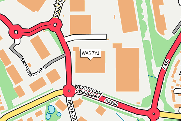 WA5 7YJ map - OS OpenMap – Local (Ordnance Survey)