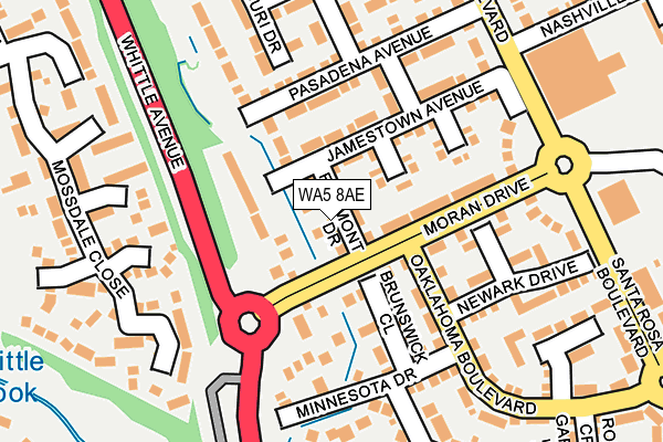 WA5 8AE map - OS OpenMap – Local (Ordnance Survey)