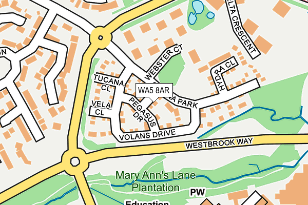 WA5 8AR map - OS OpenMap – Local (Ordnance Survey)