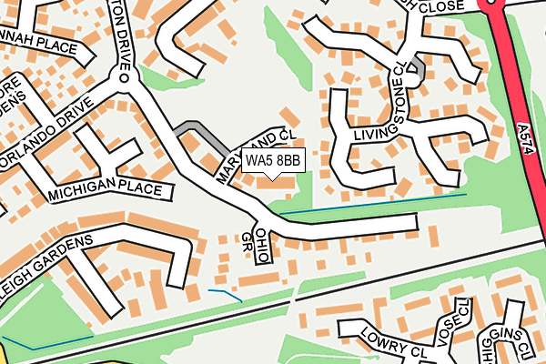 WA5 8BB map - OS OpenMap – Local (Ordnance Survey)