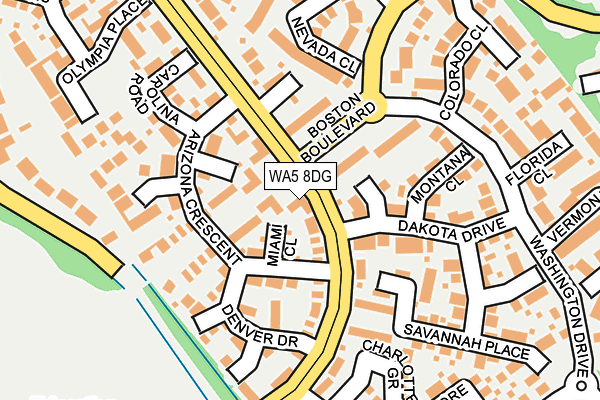 WA5 8DG map - OS OpenMap – Local (Ordnance Survey)