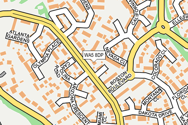 WA5 8DP map - OS OpenMap – Local (Ordnance Survey)