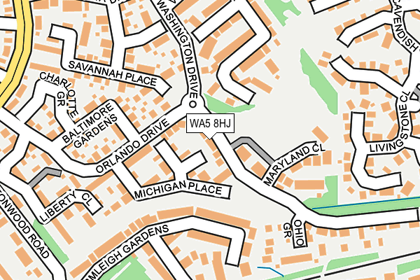 WA5 8HJ map - OS OpenMap – Local (Ordnance Survey)