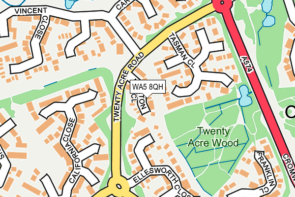 WA5 8QH map - OS OpenMap – Local (Ordnance Survey)