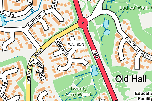 WA5 8QN map - OS OpenMap – Local (Ordnance Survey)