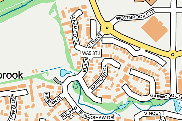 WA5 8TJ map - OS OpenMap – Local (Ordnance Survey)