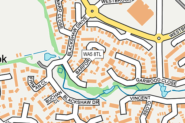 WA5 8TL map - OS OpenMap – Local (Ordnance Survey)