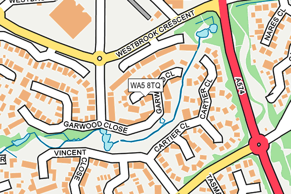 WA5 8TQ map - OS OpenMap – Local (Ordnance Survey)