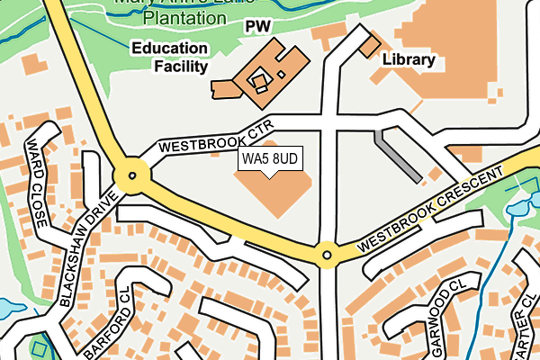 WA5 8UD map - OS OpenMap – Local (Ordnance Survey)