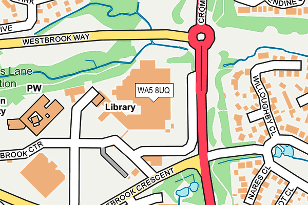 WA5 8UQ map - OS OpenMap – Local (Ordnance Survey)