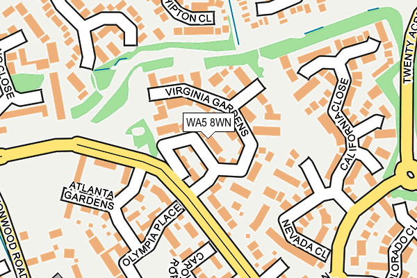 WA5 8WN map - OS OpenMap – Local (Ordnance Survey)