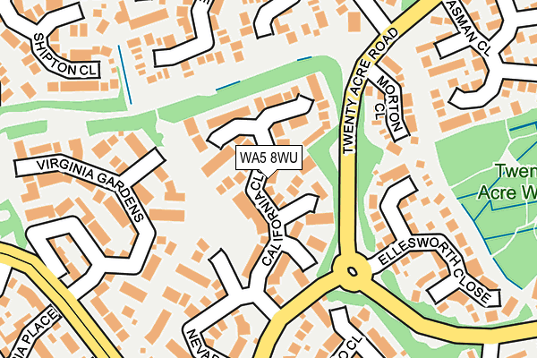 WA5 8WU map - OS OpenMap – Local (Ordnance Survey)