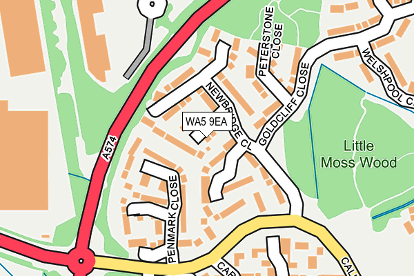 WA5 9EA map - OS OpenMap – Local (Ordnance Survey)
