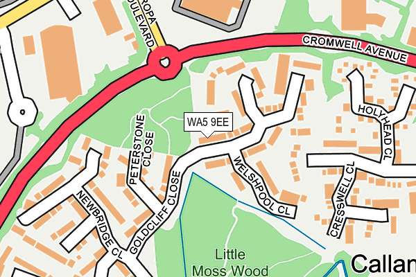 WA5 9EE map - OS OpenMap – Local (Ordnance Survey)