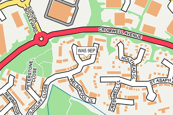 WA5 9EP map - OS OpenMap – Local (Ordnance Survey)