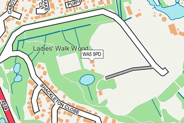 WA5 9PD map - OS OpenMap – Local (Ordnance Survey)