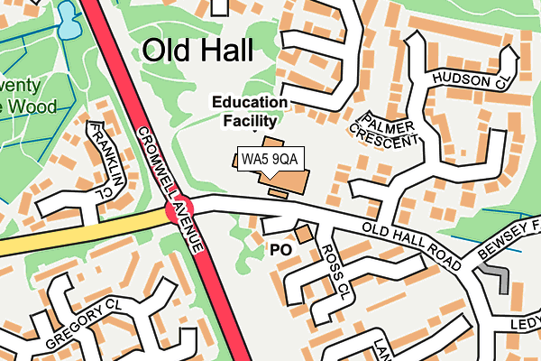 WA5 9QA map - OS OpenMap – Local (Ordnance Survey)