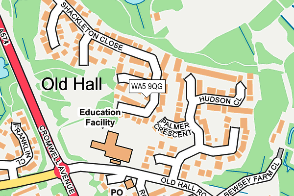 WA5 9QG map - OS OpenMap – Local (Ordnance Survey)