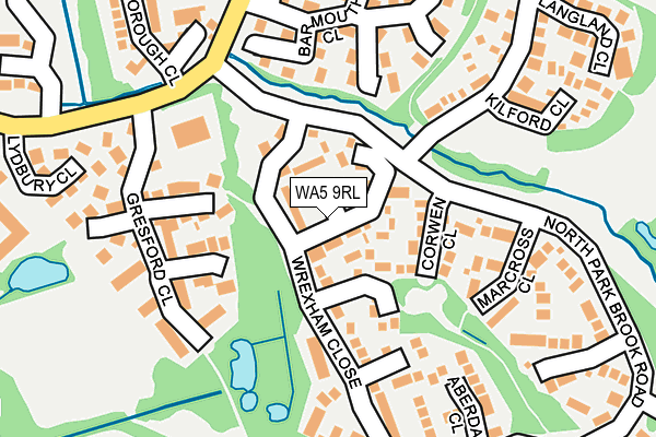 WA5 9RL map - OS OpenMap – Local (Ordnance Survey)