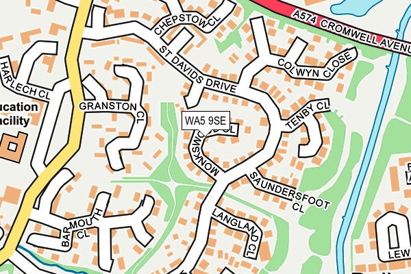 WA5 9SE map - OS OpenMap – Local (Ordnance Survey)