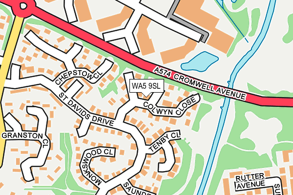 WA5 9SL map - OS OpenMap – Local (Ordnance Survey)