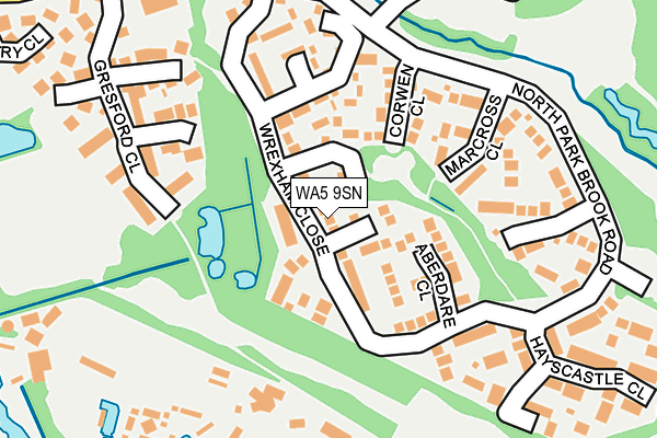 WA5 9SN map - OS OpenMap – Local (Ordnance Survey)