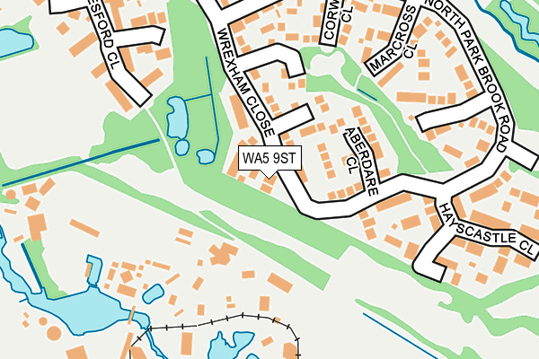 WA5 9ST map - OS OpenMap – Local (Ordnance Survey)