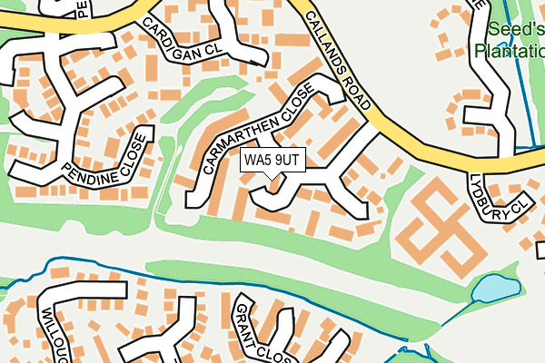 WA5 9UT map - OS OpenMap – Local (Ordnance Survey)