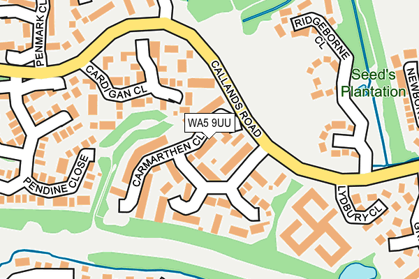 WA5 9UU map - OS OpenMap – Local (Ordnance Survey)