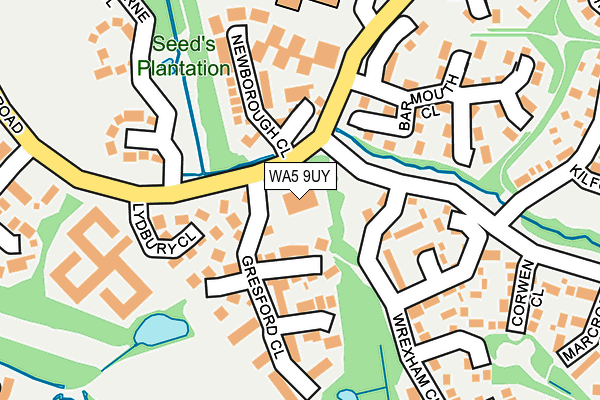 WA5 9UY map - OS OpenMap – Local (Ordnance Survey)
