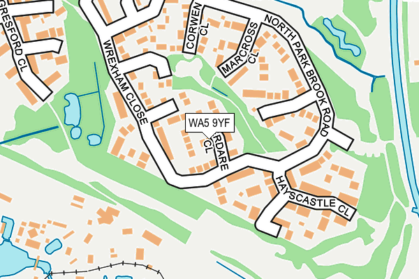 WA5 9YF map - OS OpenMap – Local (Ordnance Survey)