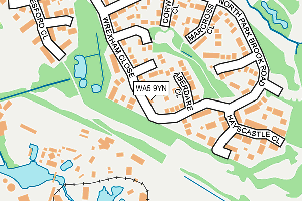 WA5 9YN map - OS OpenMap – Local (Ordnance Survey)
