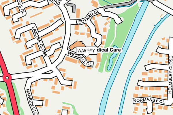 WA5 9YY map - OS OpenMap – Local (Ordnance Survey)